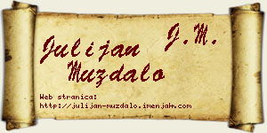 Julijan Muždalo vizit kartica